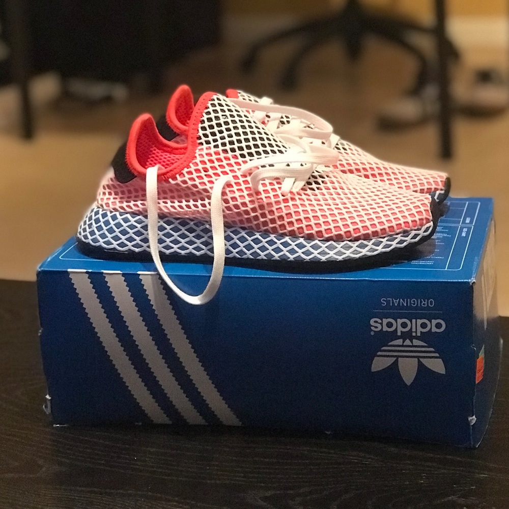 Adidas Deerupt Runner Womens AC8466 Solar Red Sz 6
